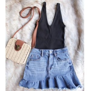 VIGOSS Jagger Frayed Denim Mini